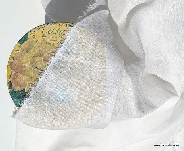 Tela de Lino Natural Blanca 190gr.m. y 1,50m anchura