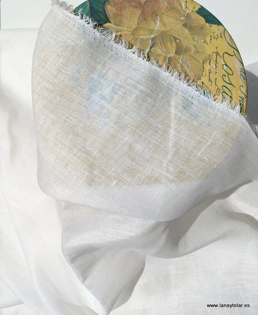 Tela de Lino Natural Blanca 190gr.m. y 1,50m anchura - Imagen 2